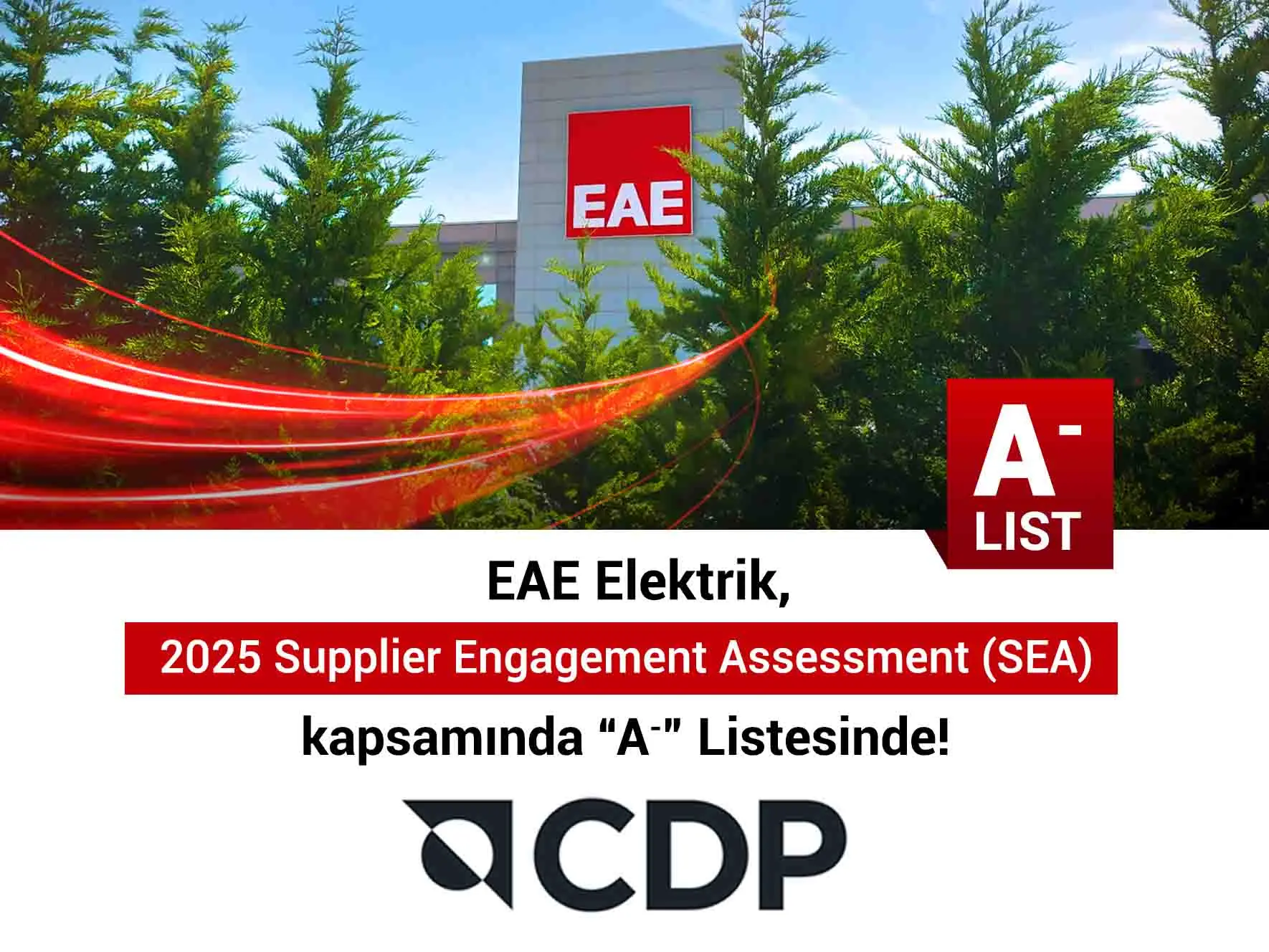 Sürdürülebilirlik Çalışmalarımızla 2025 CDP Supplier Engagement Assessment (SEA) Listesinde Yer Aldık!
